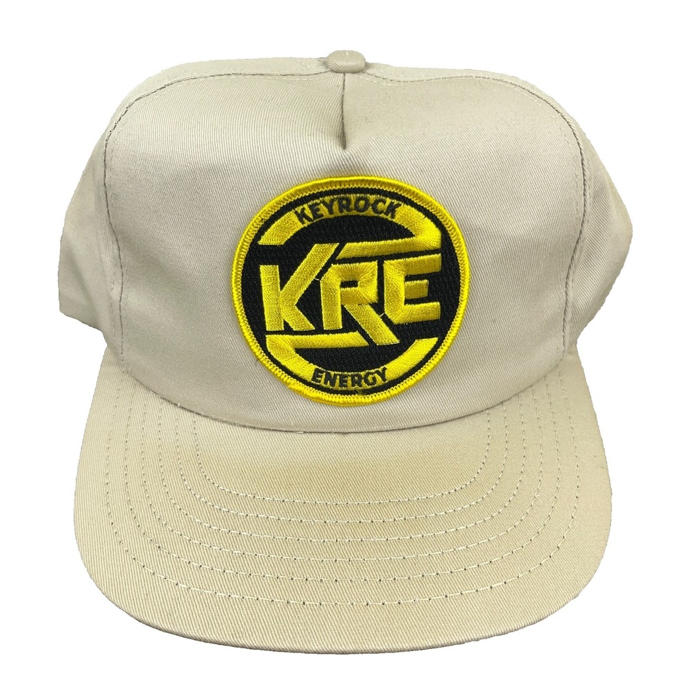 Vintage Keyrock Energy Hat Cap Snapback Made In USA 80s‎ 90s Patch Trucker KRE